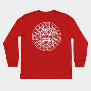 Mayan Circle Kids Long Sleeve T-Shirt